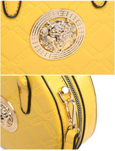 Load image into Gallery viewer, Vegan Patent Leather Bag with Lions Head