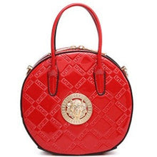 Load image into Gallery viewer, Vegan Patent Leather Bag with Lions Head