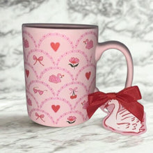 Load image into Gallery viewer, Swan, Bows, Hearts &amp; Flowers Mug
