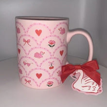 Load image into Gallery viewer, Swan, Bows, Hearts &amp; Flowers Mug
