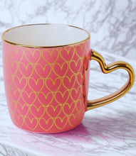 Load image into Gallery viewer, Pink and Gold Hearts Mug
